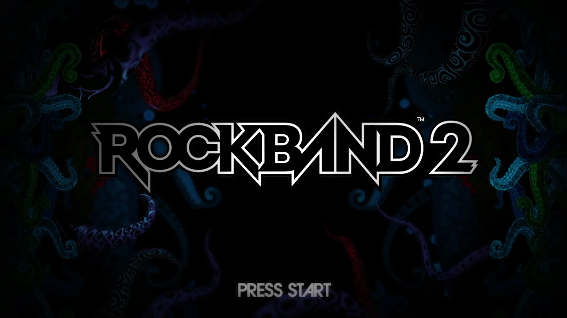 Rock Band 2 (game only) title screen for Xbox 360
